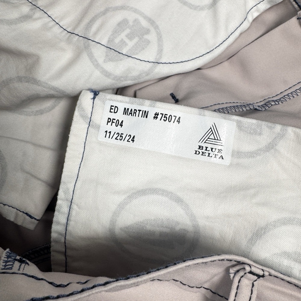 Blue Delta Pants Mens 42x29 5 Pocket Chino Stretch Contrast Custom Made USA - Picture 12 of 12